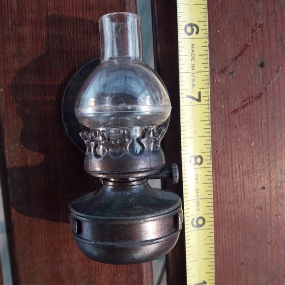 Mini Dollhouse Lanterns Cast Iron Pencil Sharpener Vintage Set of 2 Oil Lamps - Picture 7 of 10